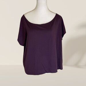 ✨ Fabletics Purple Relaxed Fit Tee – XL